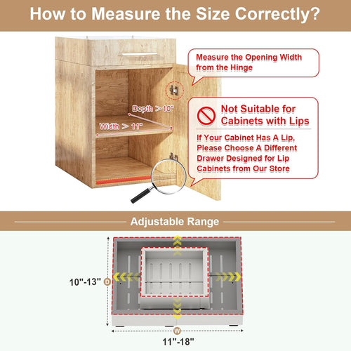 2-Pack Expandable Pull-Out Cabinet Organizer with 3-Rail Sliding Shelf for Kitchen Cabinets & Pantry Storage | DISHLINES