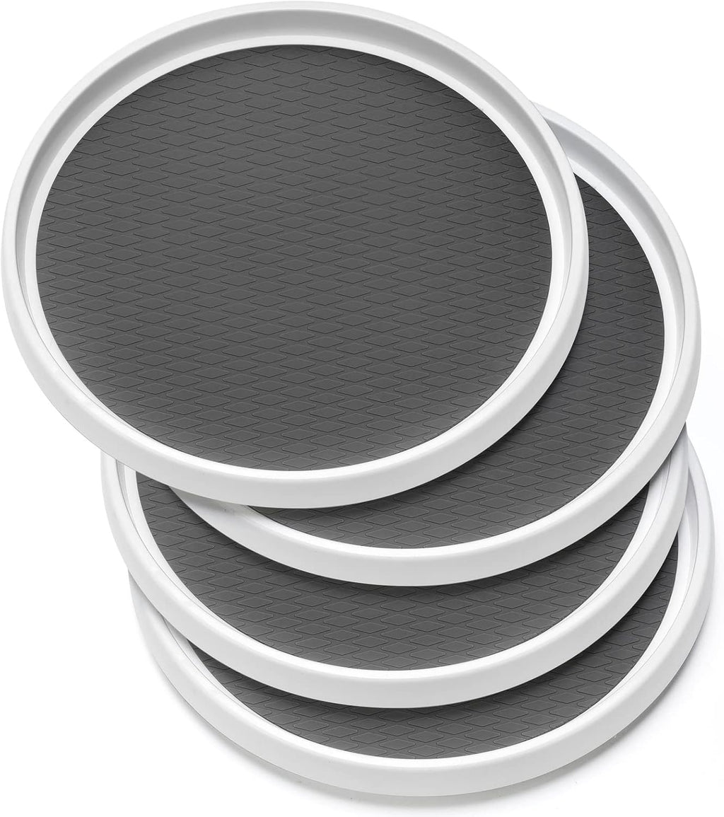 Rotating Organizer Tray 3-Pack for Kitchen Cabinets, Pantry, Refrigerator & Countertop Storage | DISHLINES